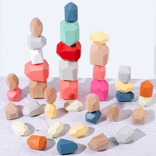 Montessori Spielzeug - Holz Stapelsteine